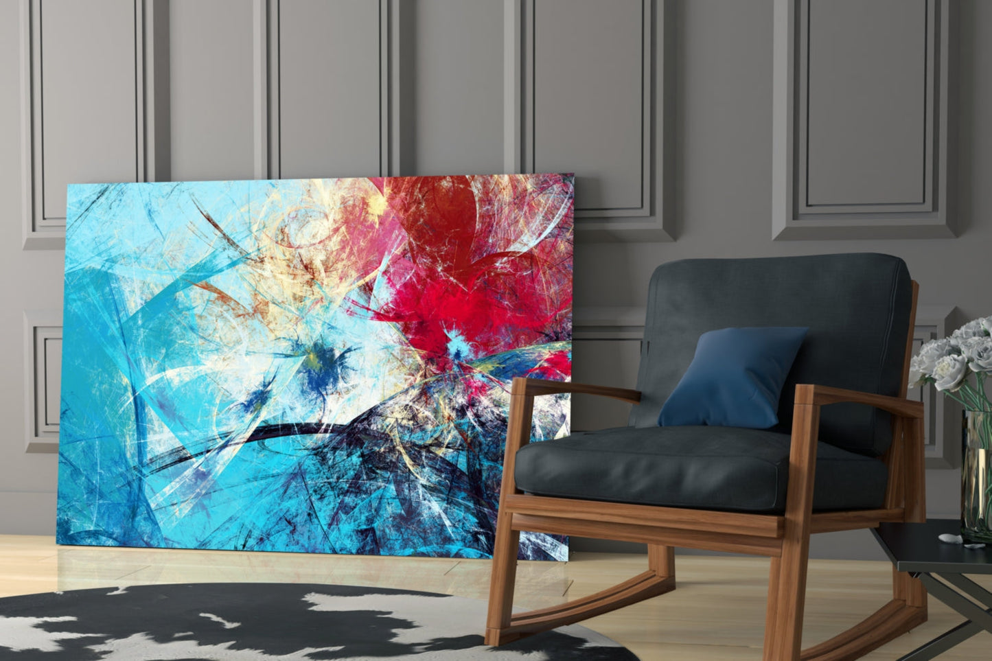 Abstract 4 Glass Wall Art