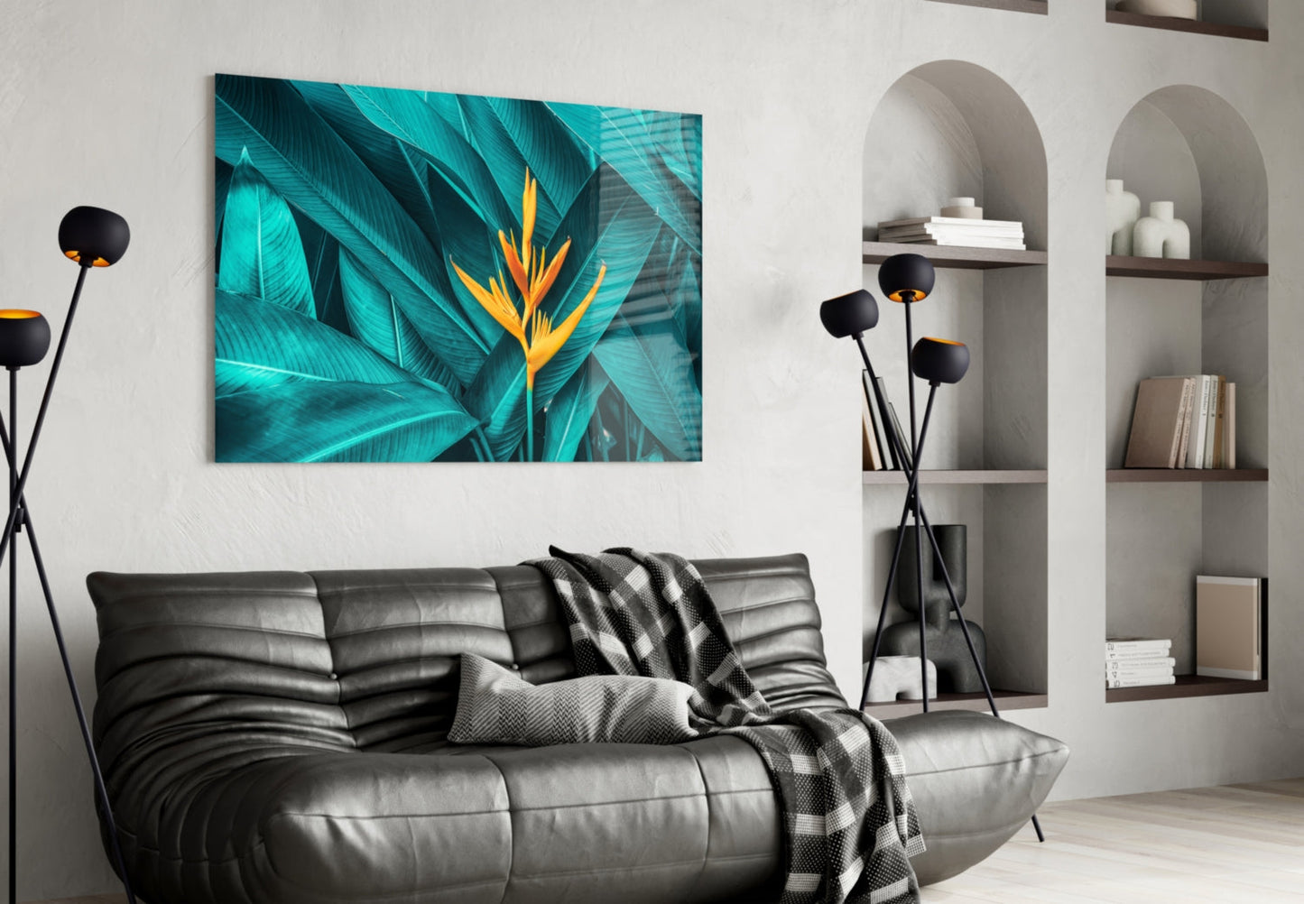 Tropical Leaf 3 Glass Wall Art