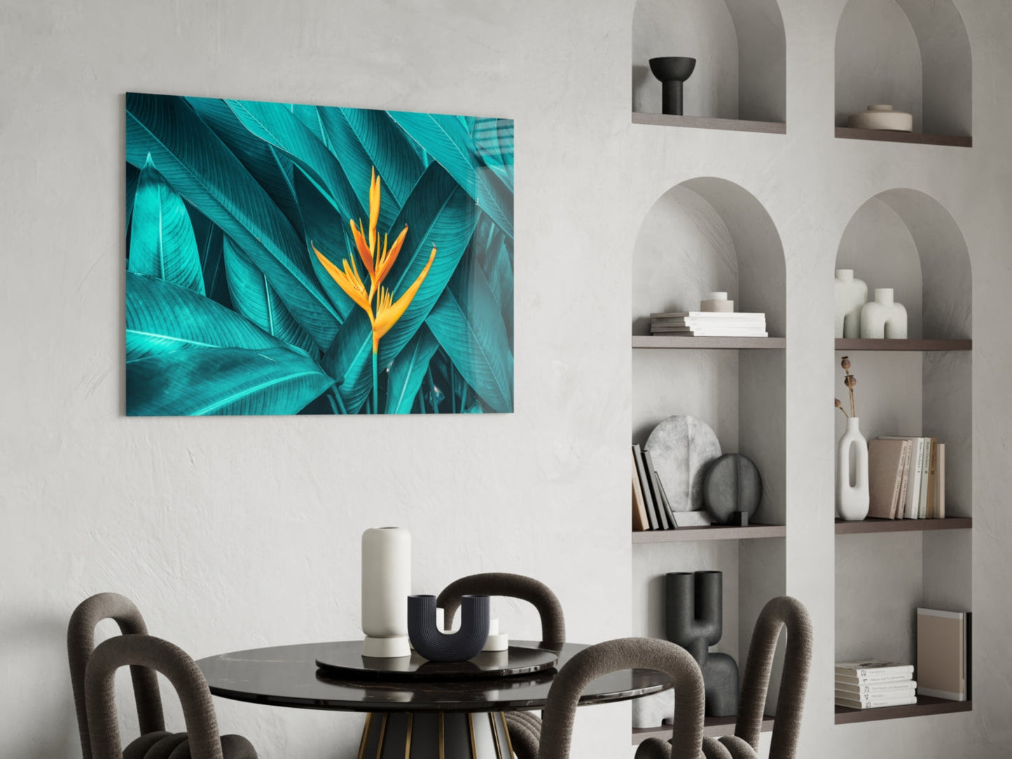 Tropical Leaf 3 Glass Wall Art