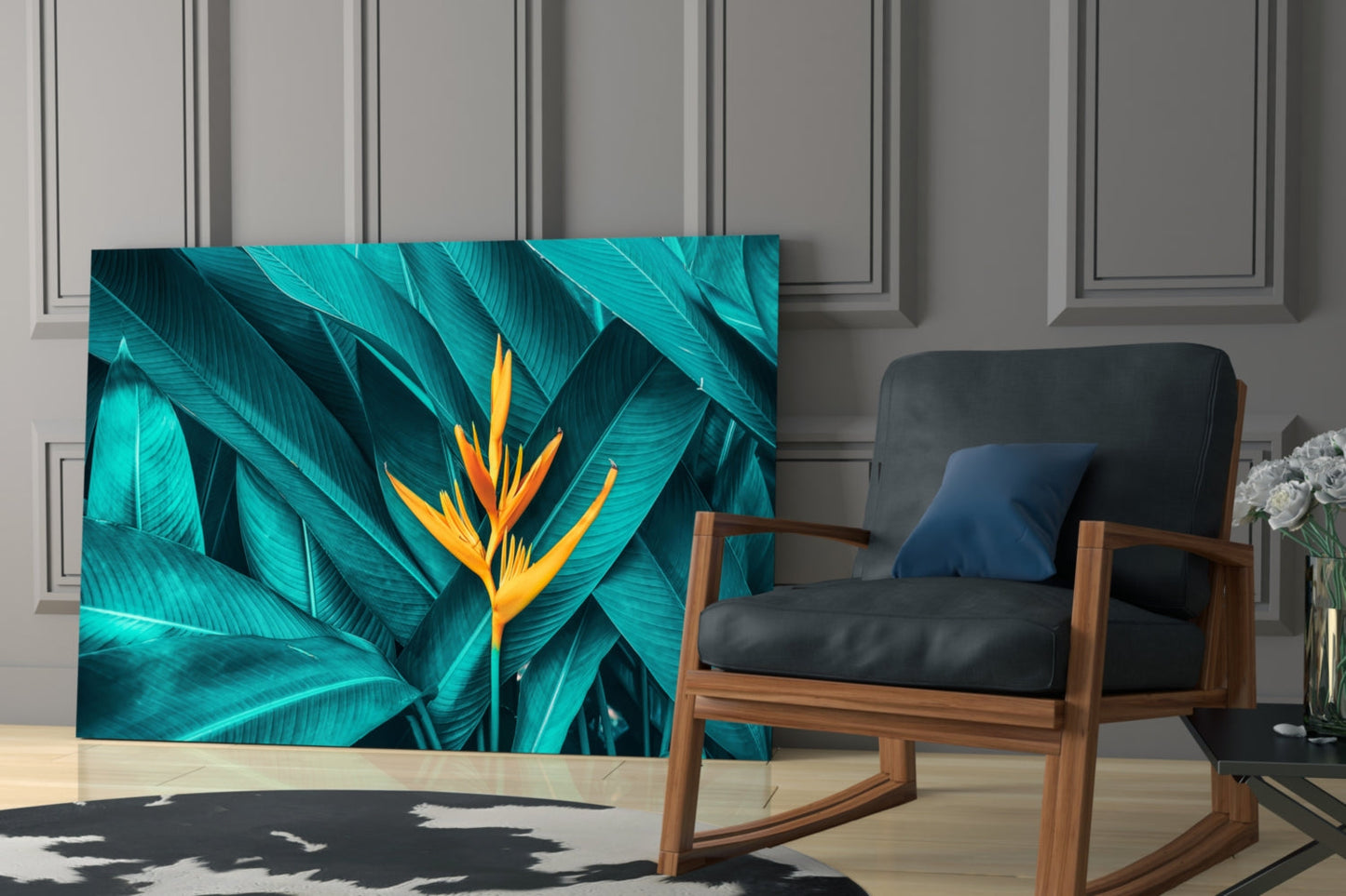 Tropical Leaf 3 Glass Wall Art