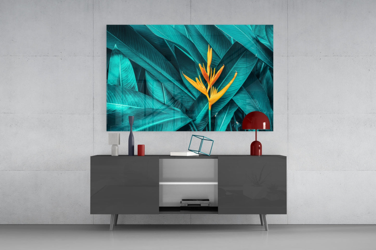 Tropical Leaf 3 Glass Wall Art
