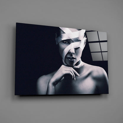 Ribbon-Bound Portrait Glass Wall Art