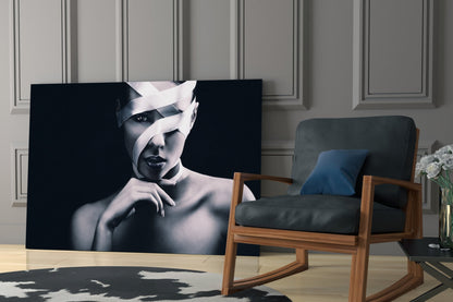 Ribbon-Bound Portrait Glass Wall Art