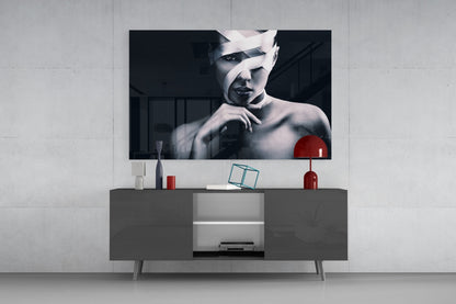 Ribbon-Bound Portrait Glass Wall Art