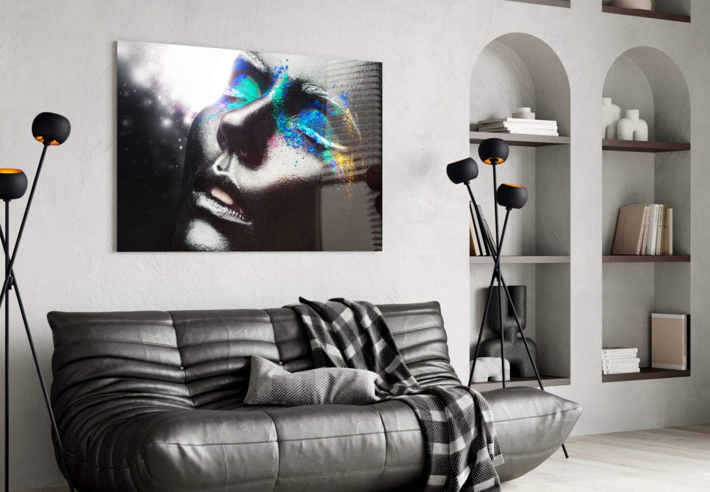 Cosmic Constellation Portrait Glass Wall Art