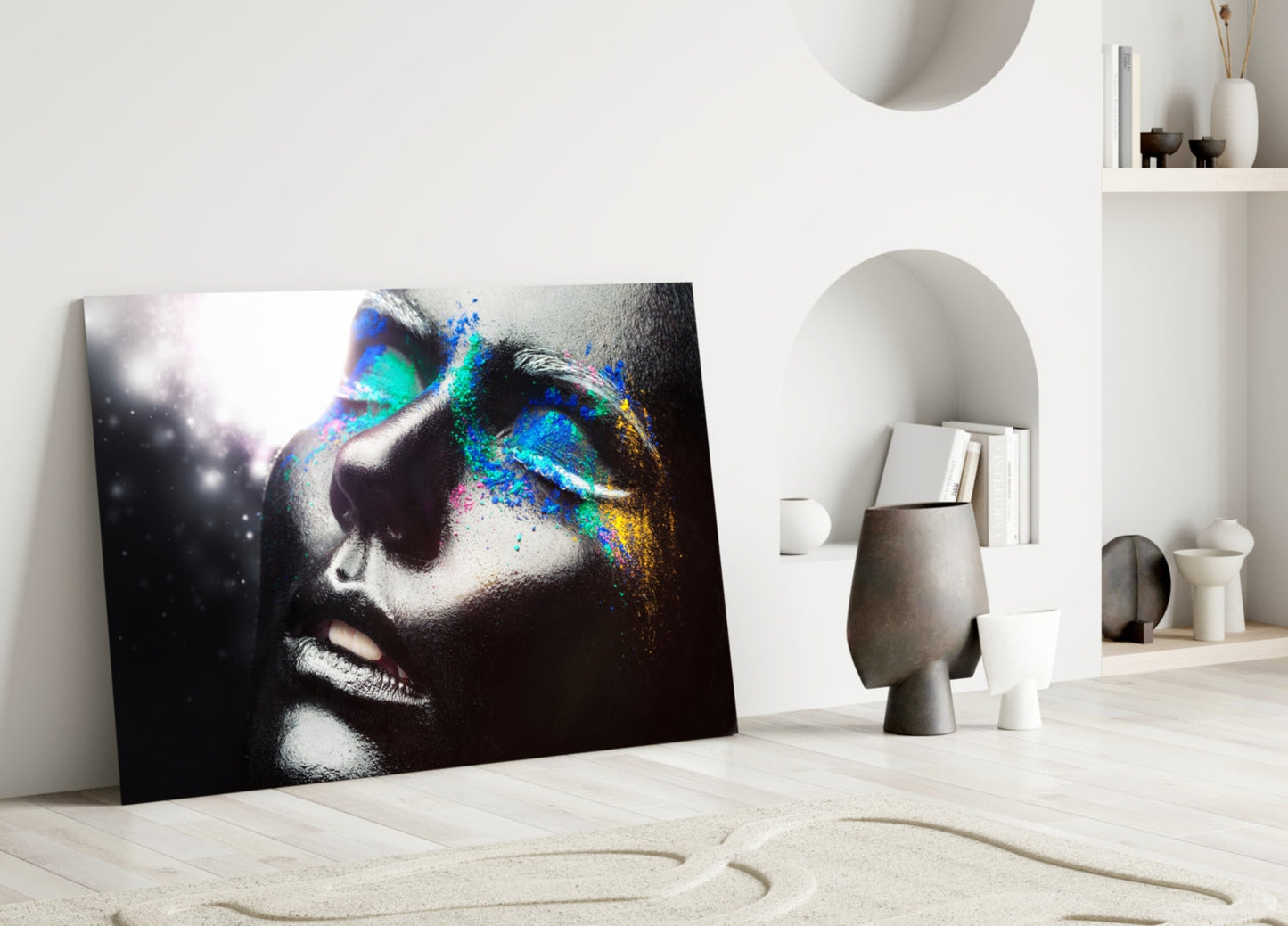 Cosmic Constellation Portrait Glass Wall Art