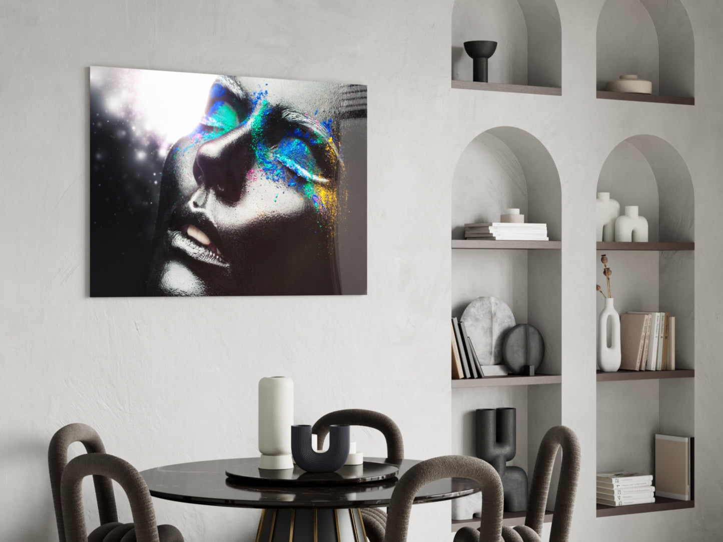 Cosmic Constellation Portrait Glass Wall Art