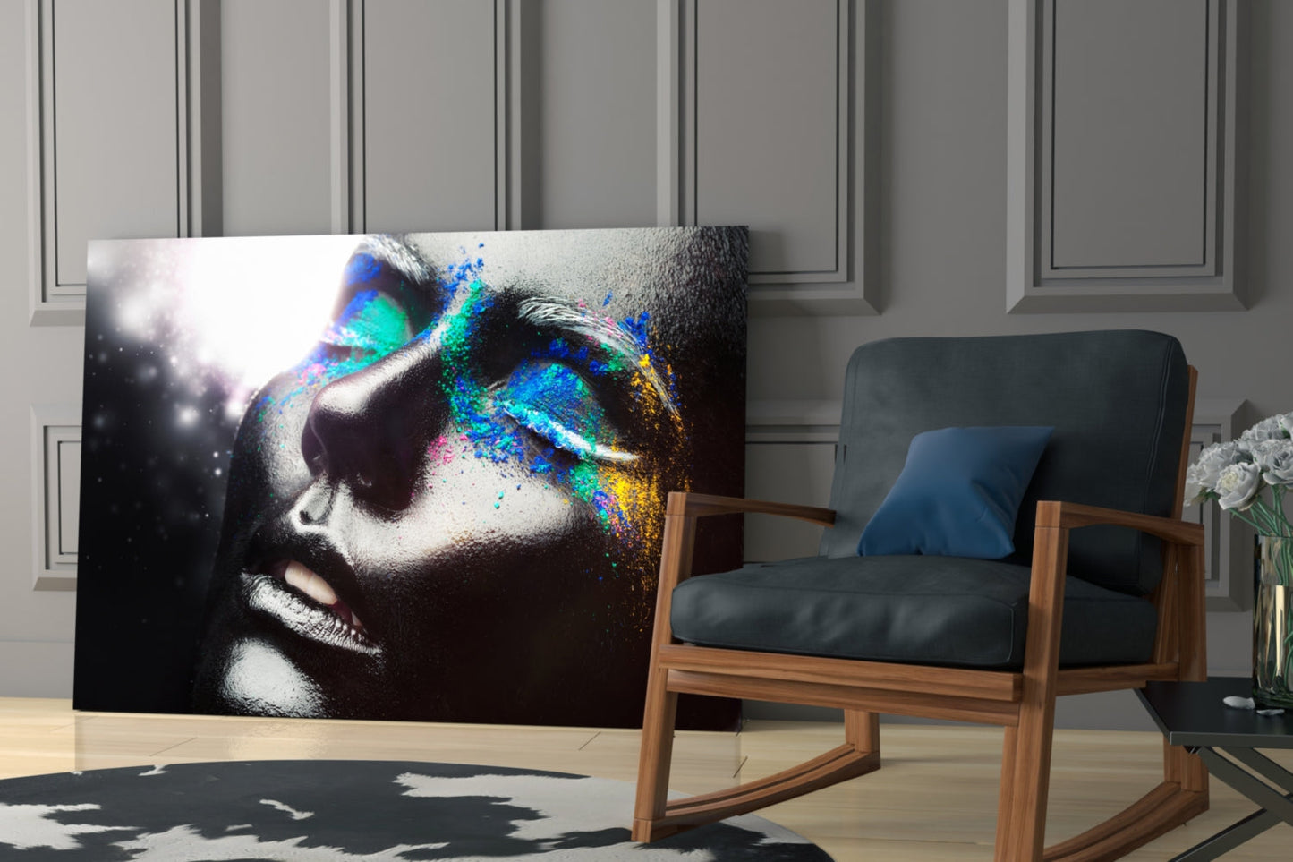 Cosmic Constellation Portrait Glass Wall Art