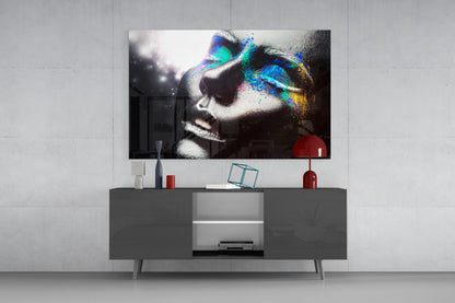 Cosmic Constellation Portrait Glass Wall Art