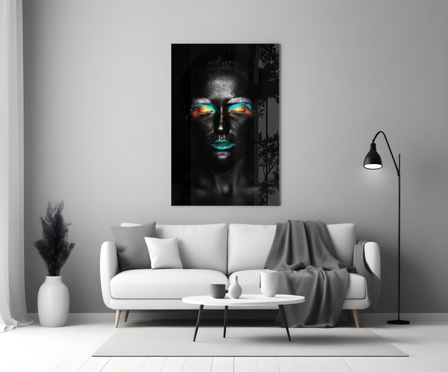 Cosmic Beauty Woman Glass Wall Art