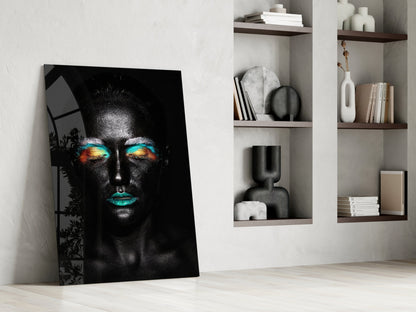 Cosmic Beauty Woman Glass Wall Art