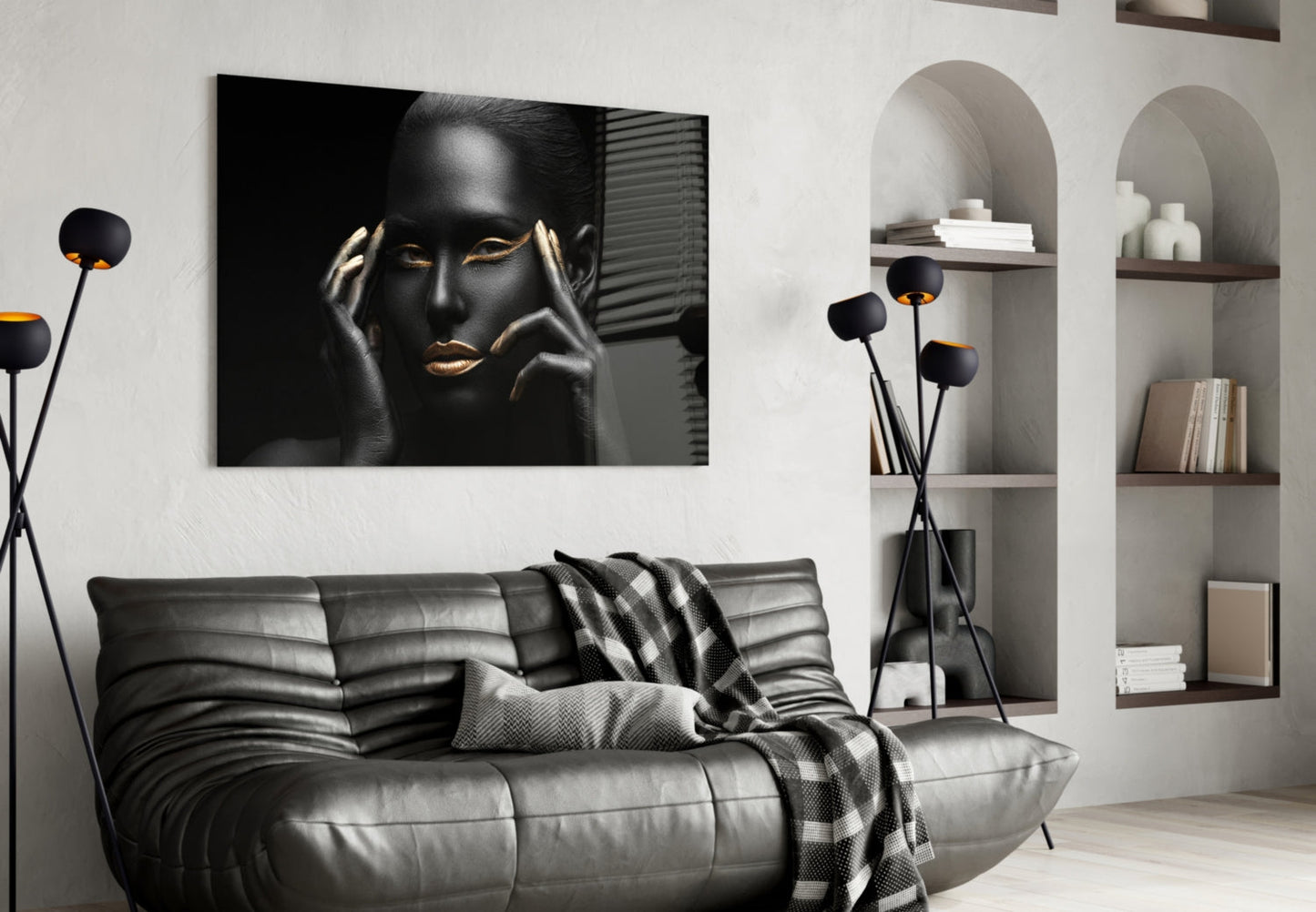Woman In Gold Glass Wall Art