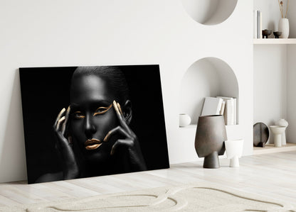 Woman In Gold Glass Wall Art