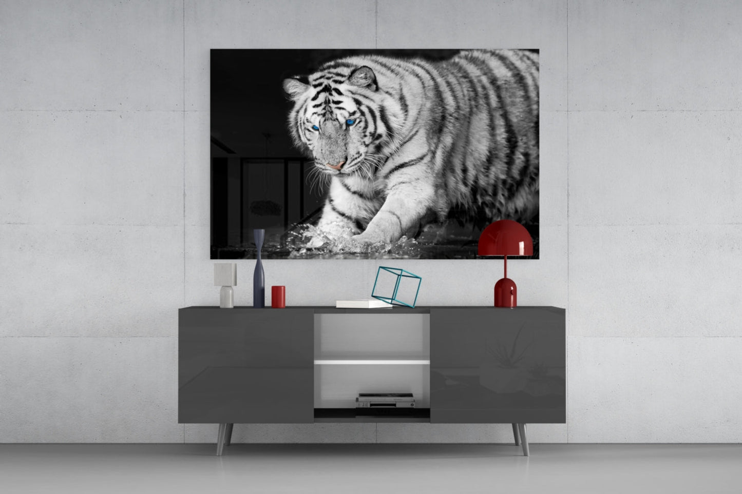 Tiger Of The Bengal Glass Wall Art