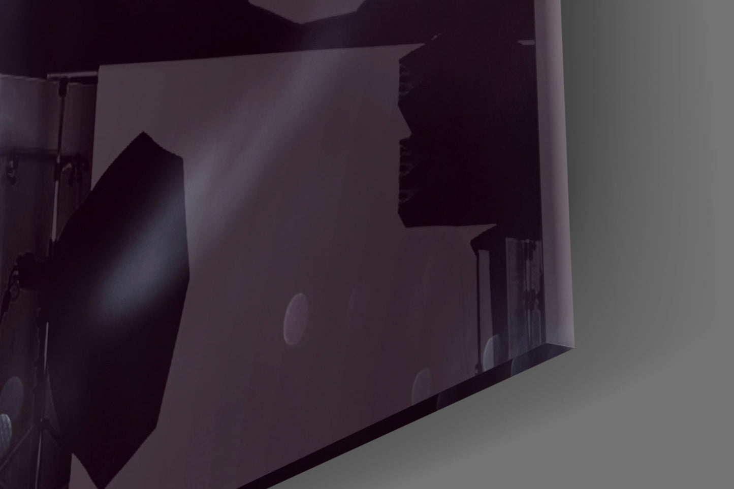 Violet Gaze Woman Glass Wall Art