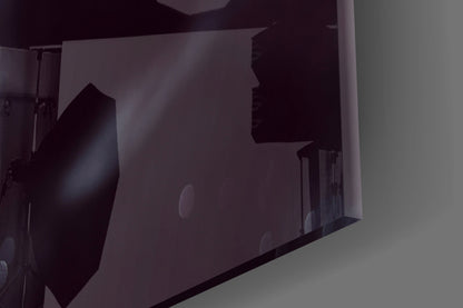 Violet Gaze Woman Glass Wall Art