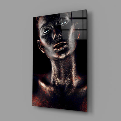 Woman In Copper Glass Wall Art