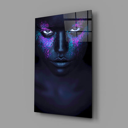 Color Burst Woman Glass Wall Art