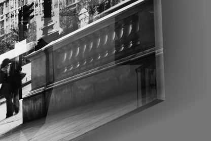 London Phone Box Glass Wall Art
