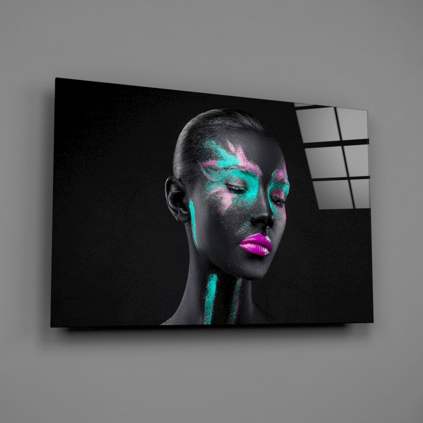 Dual Pigment Woman Glass Wall Art