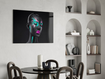 Dual Pigment Woman Glass Wall Art