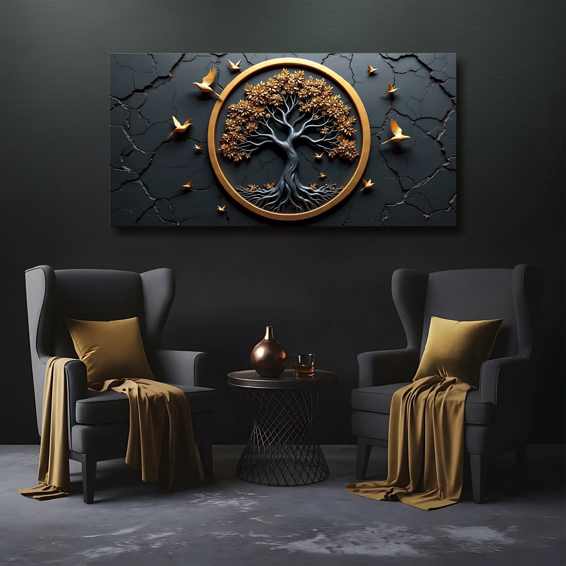 3D Celtic tree of life canvas wall art