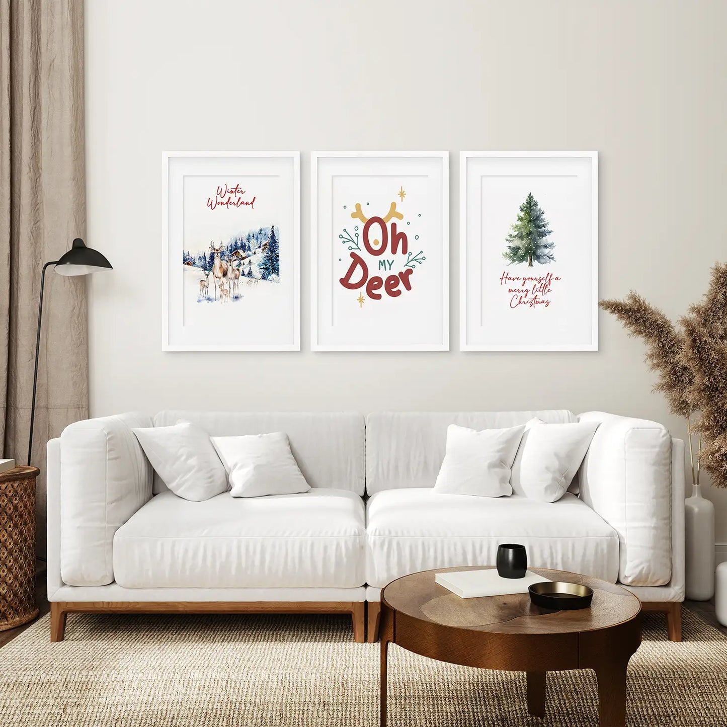 Winter Wonderland Christmas Wall Art Set of 3