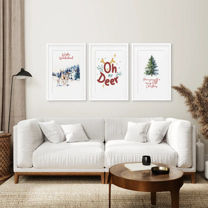 Winter Wonderland Christmas Wall Art Set of 3