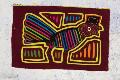 Proud Rooster Mola Tapestry Folk Art Wall Hanging