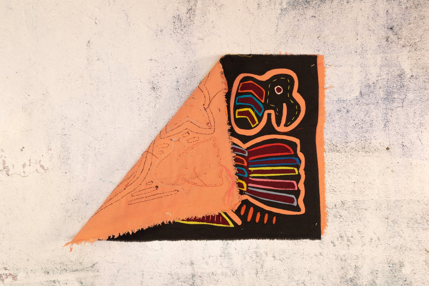 Town Crier Bird Mola Tapestry Folk Art Wall Hanging