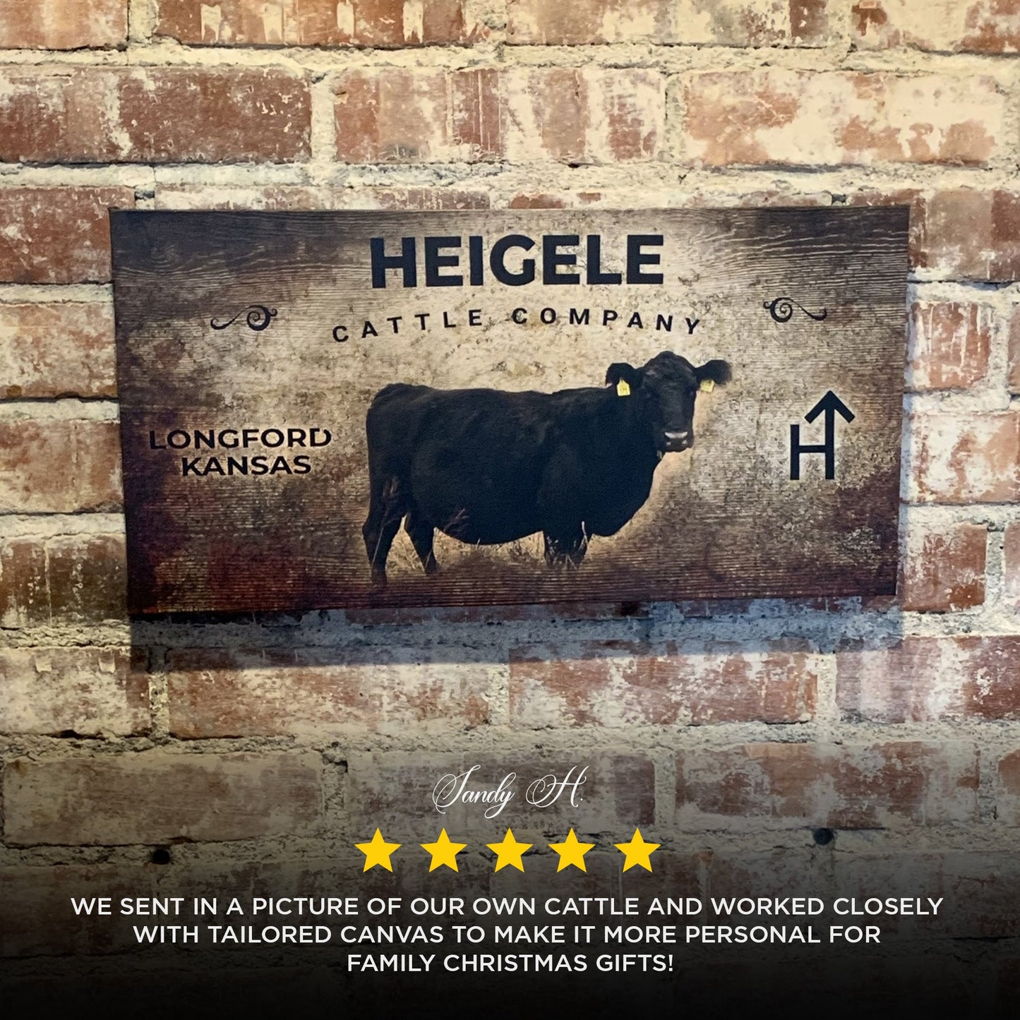 Personalized Cattle Company Ranch Canvas Art