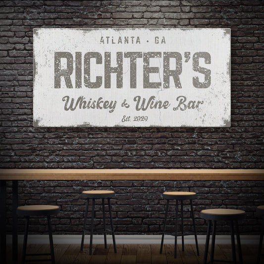 Whiskey and Wine Bar Canvas Wall Art
