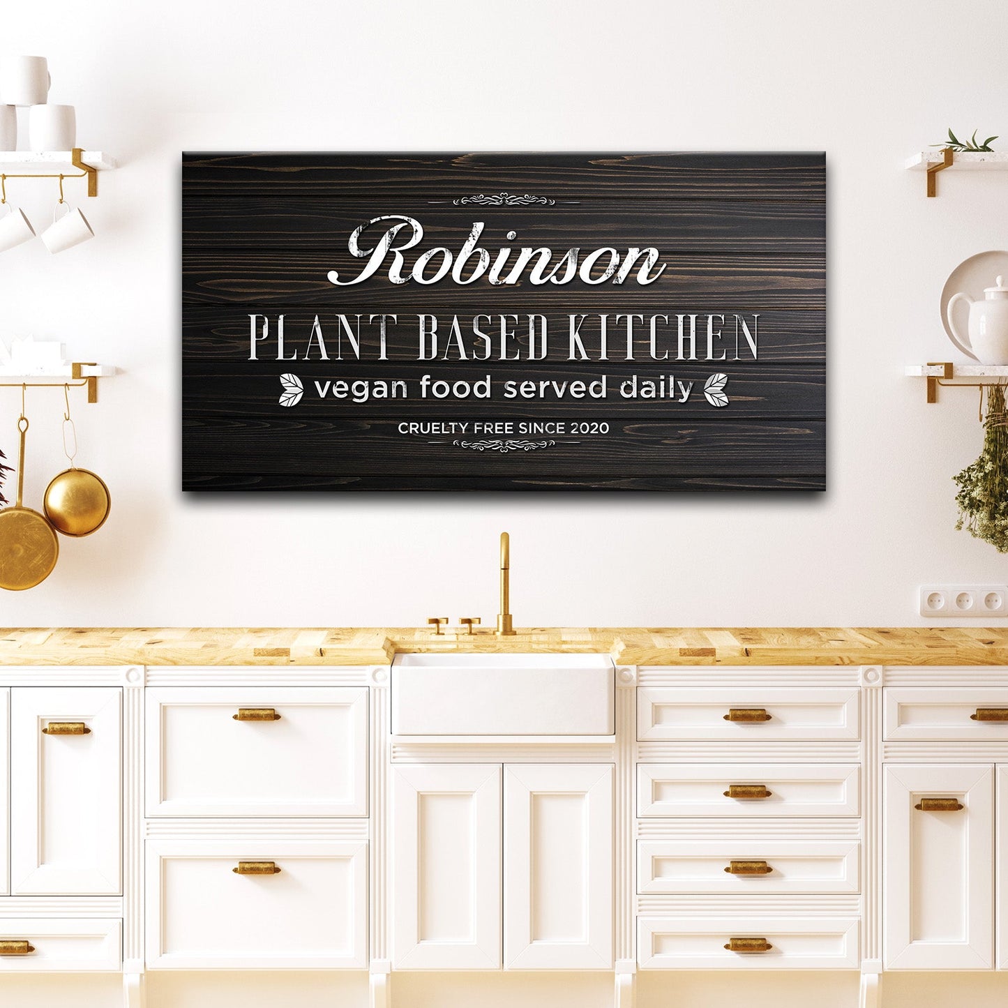 Plant Based Kitchen Canvas Wall Art