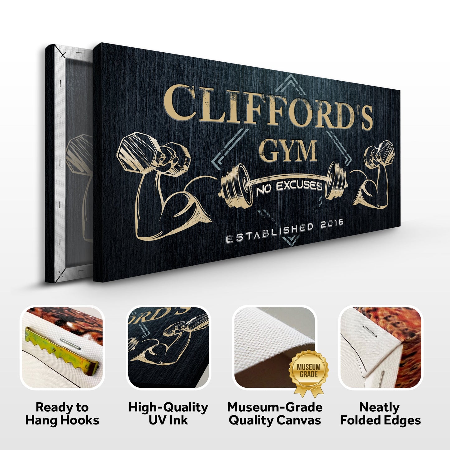 Personalized Home Gym Canvas Sign