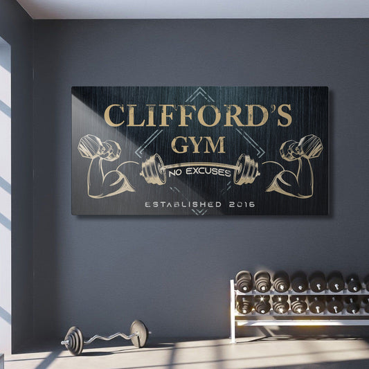 Personalized Home Gym Canvas Sign