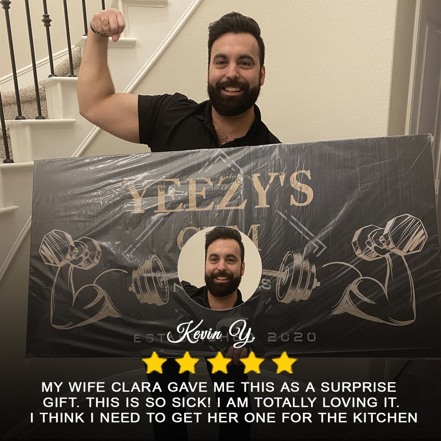 Personalized Home Gym Canvas Sign
