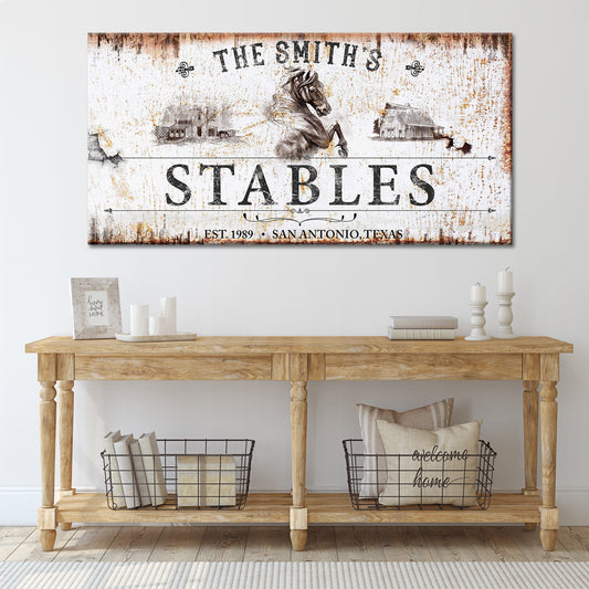 Rustic Stables Farmhouse Canvas Wall Art