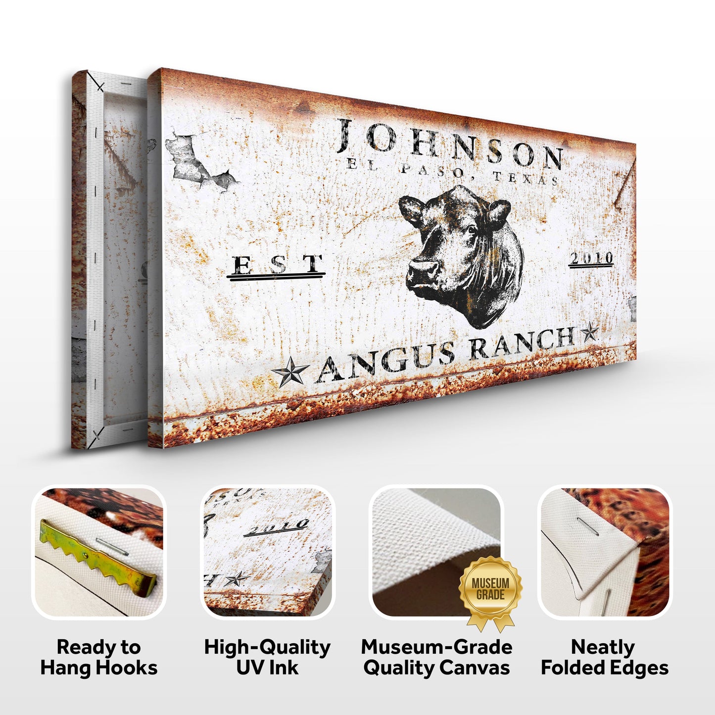 Angus Ranch Canvas Sign
