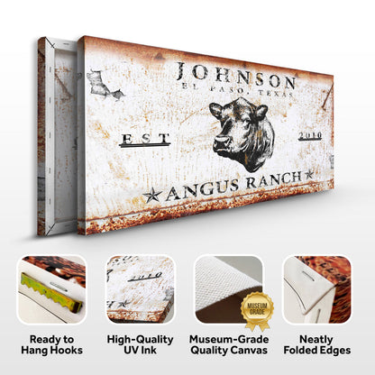 Angus Ranch Canvas Sign