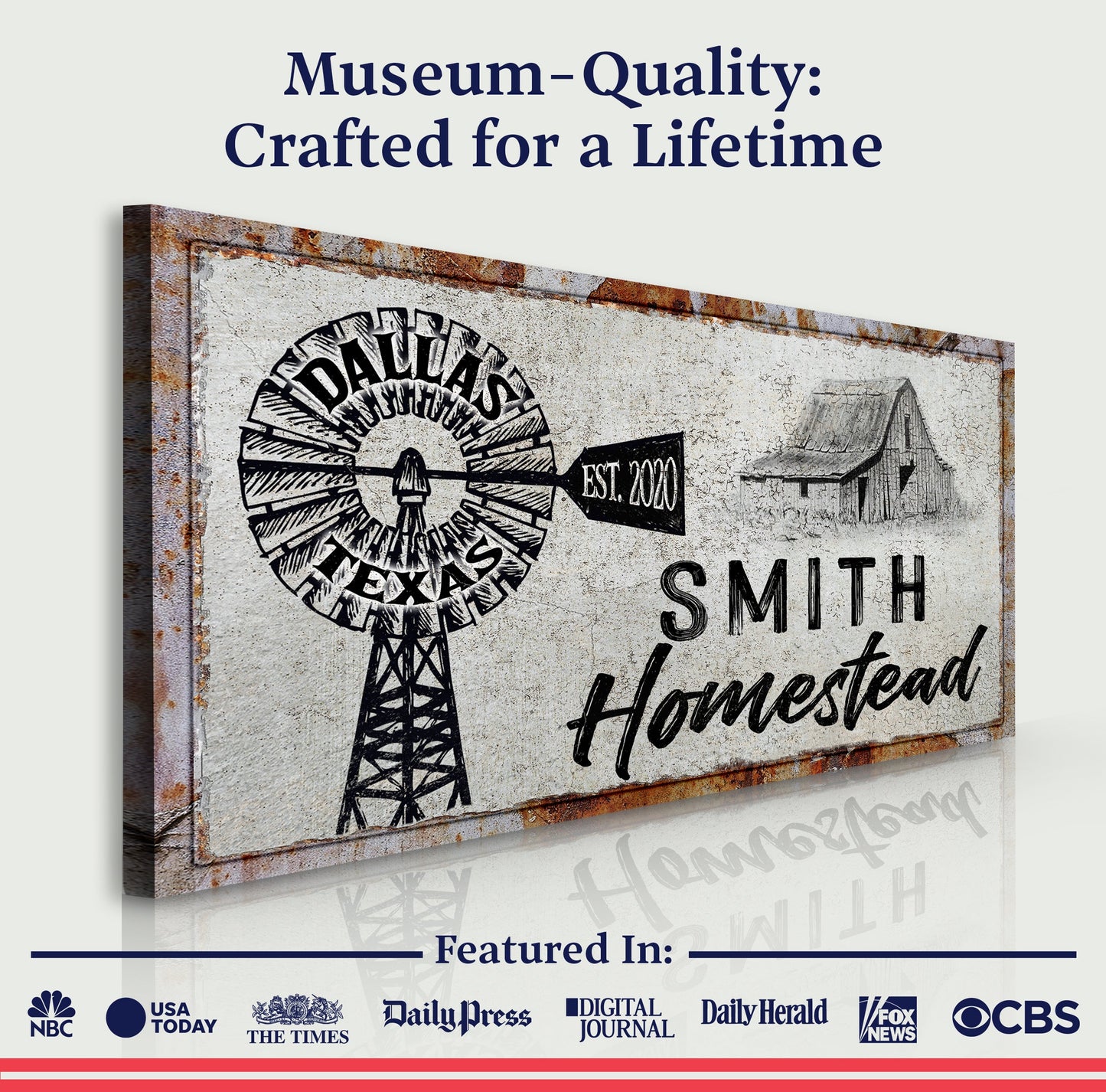 Personalized Homestead Canvas Sign II