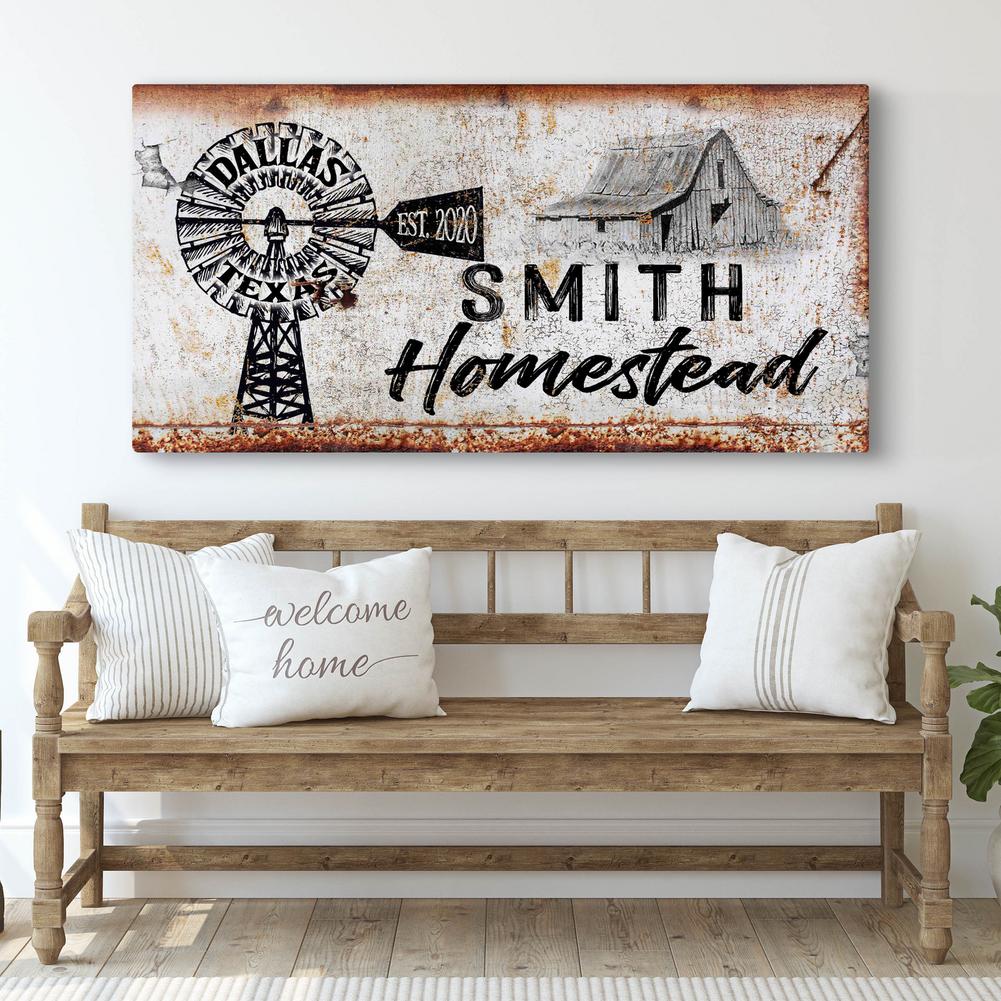 Personalized Homestead Canvas Sign II