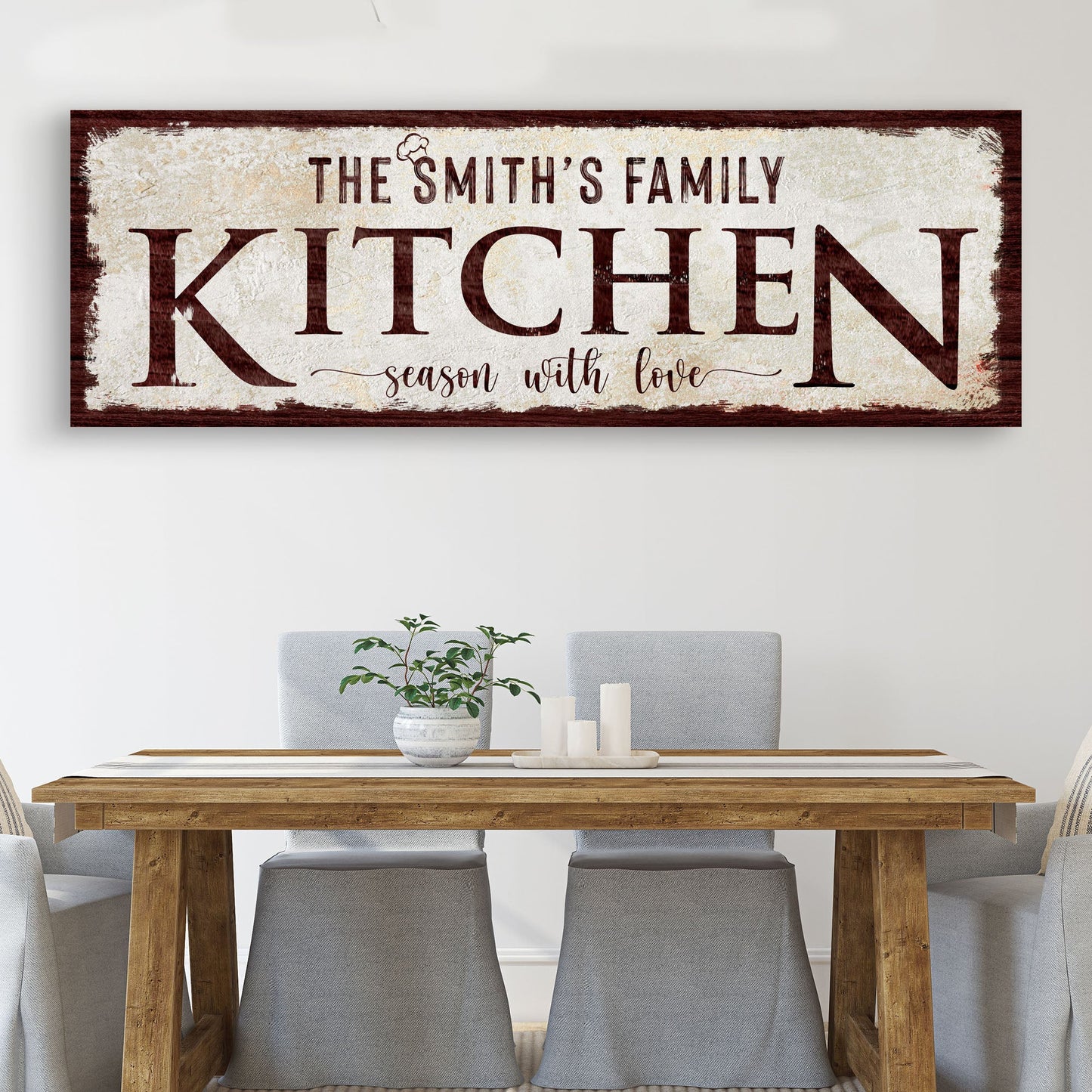 Family Kitchen Personalized Canvas Sign IV