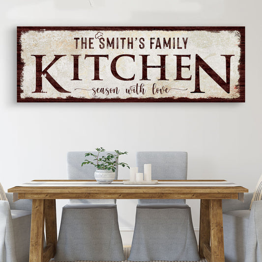 Family Kitchen Personalized Canvas Sign IV