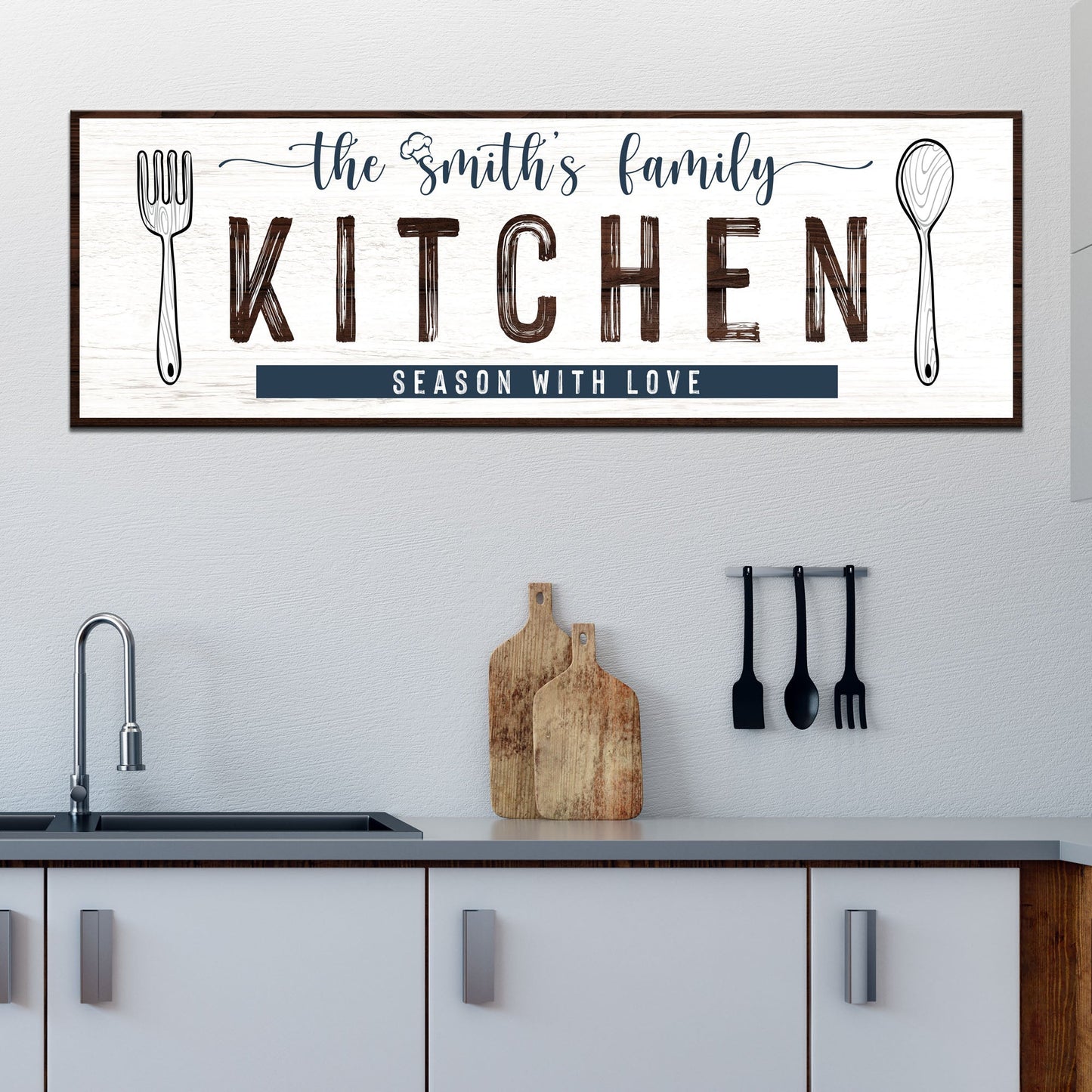 Family Kitchen Personalized Canvas Sign IV