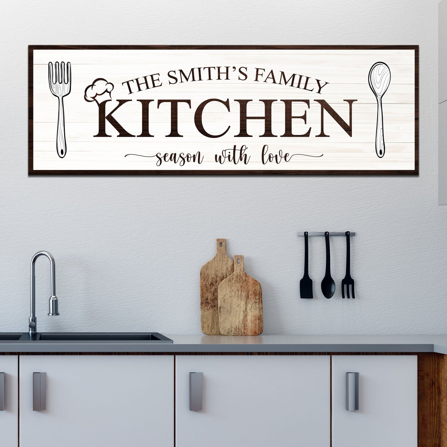 Family Kitchen Personalized Canvas Sign IV