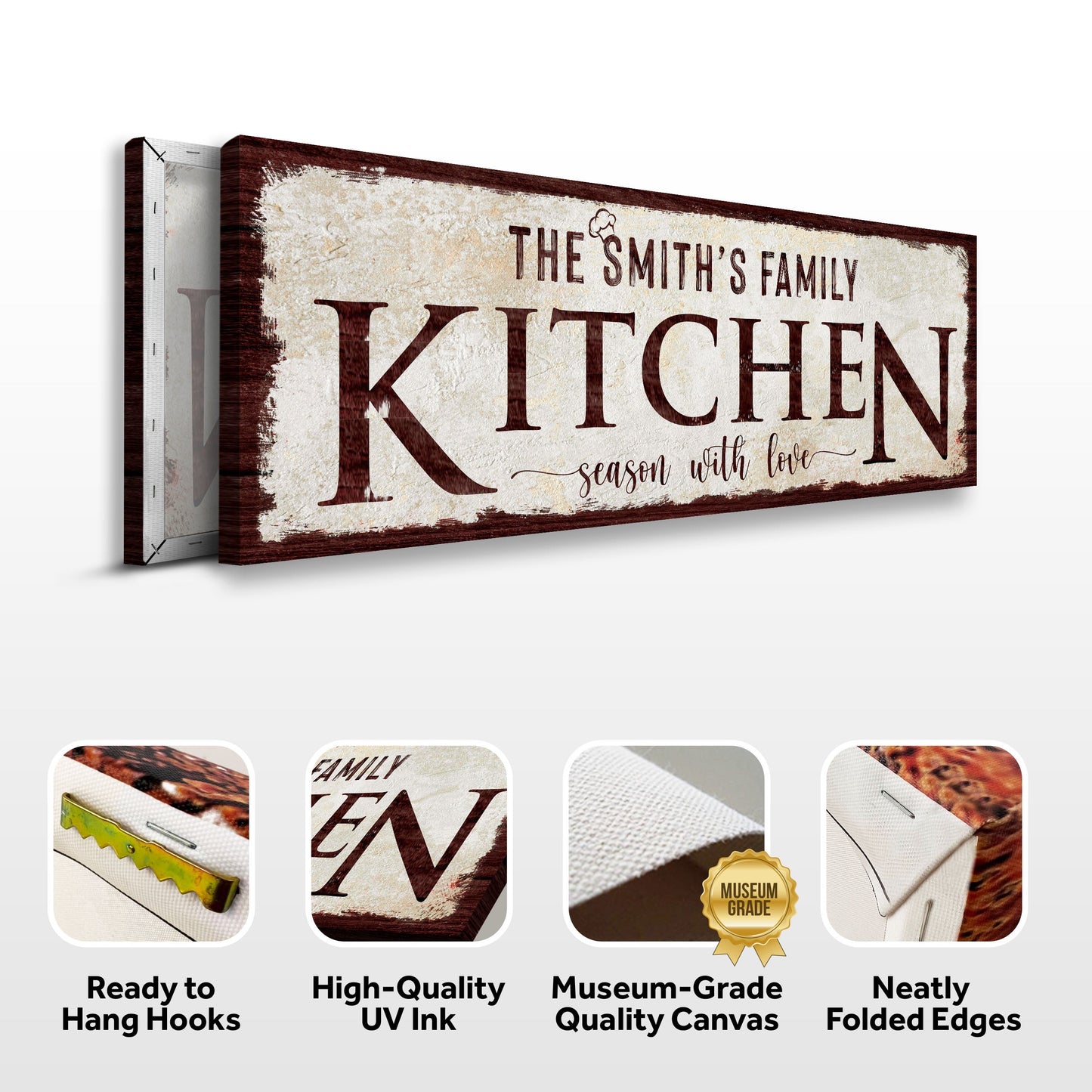 Family Kitchen Personalized Canvas Sign IV