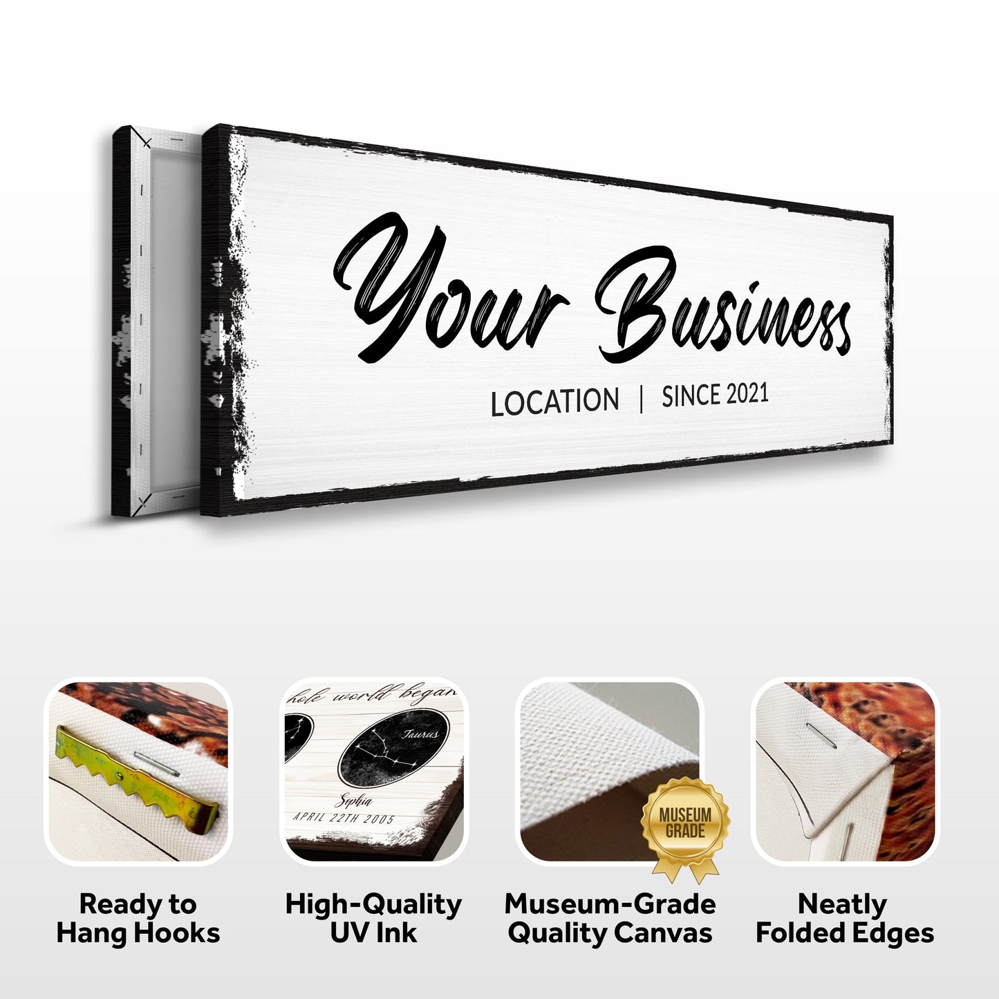 Personalized Business Location Canvas Sign