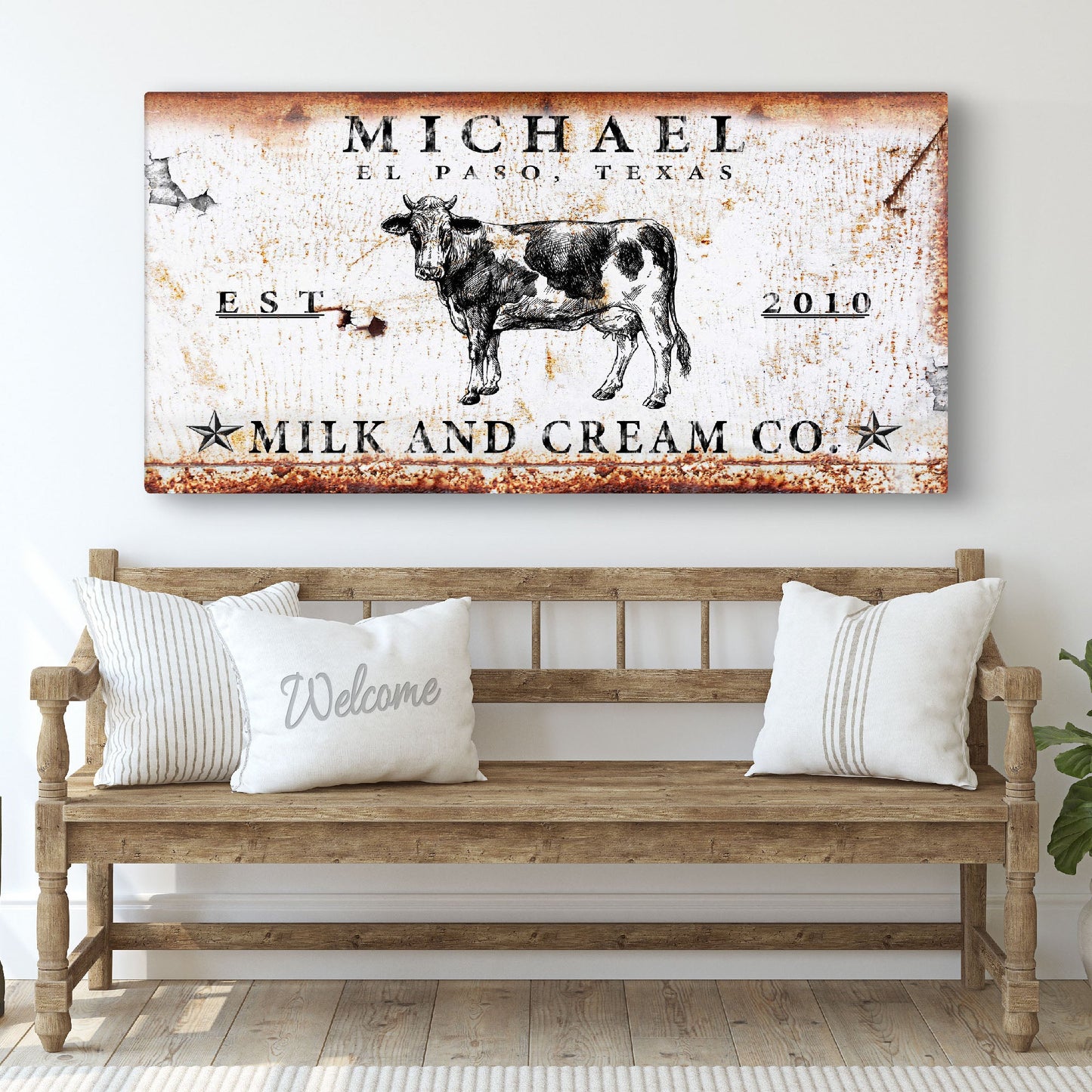 Milk And Cream Co Farmhouse Canvas Sign