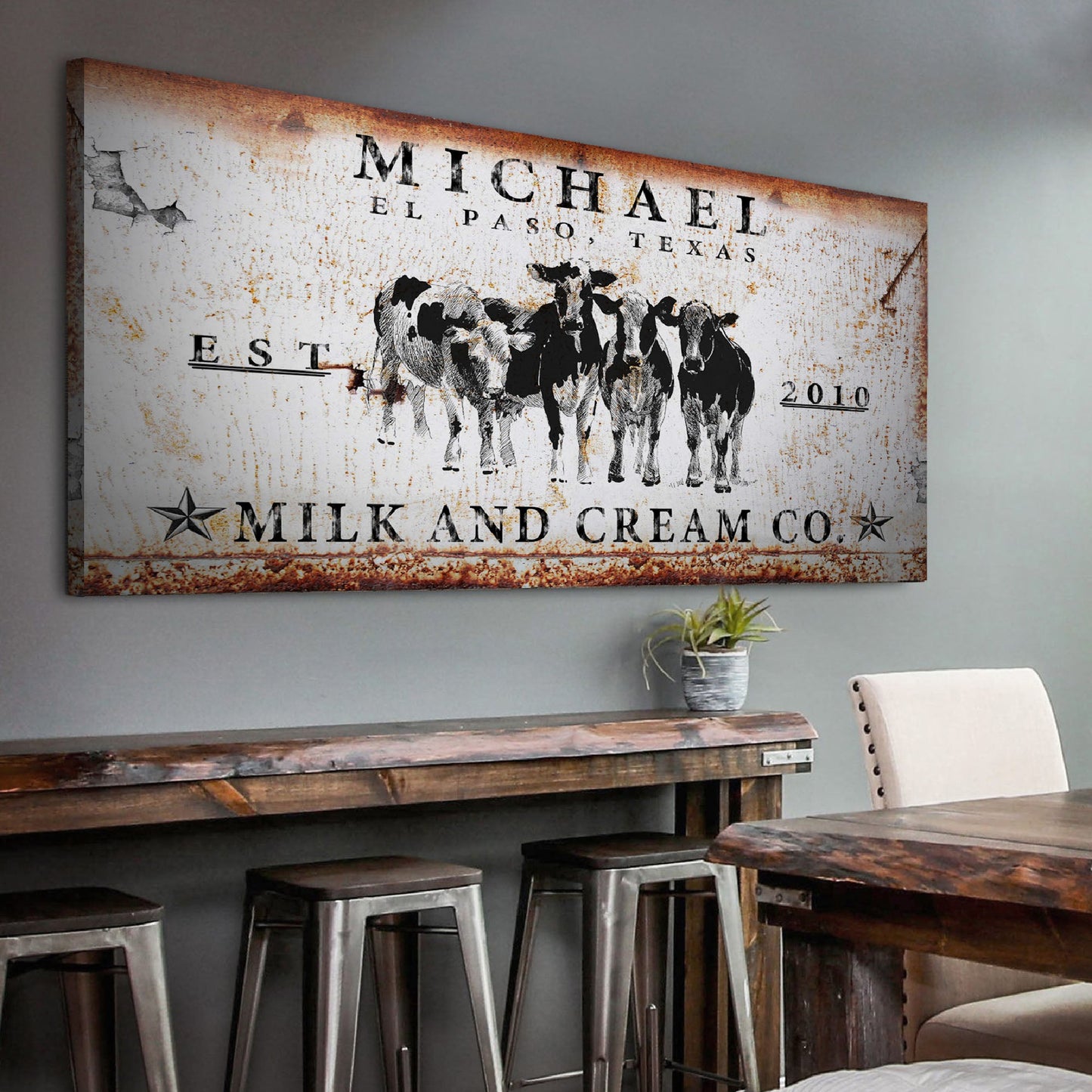 Milk And Cream Co Farmhouse Canvas Sign
