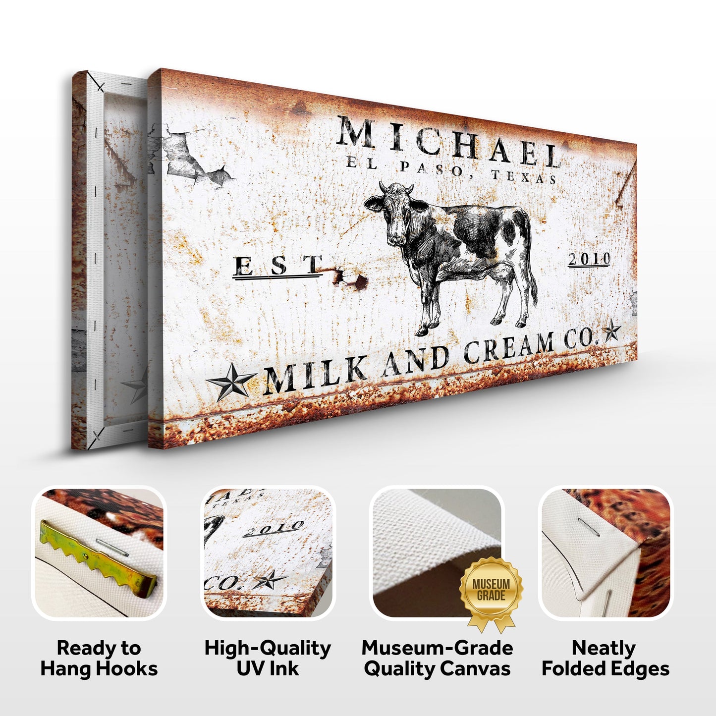 Milk And Cream Co Farmhouse Canvas Sign